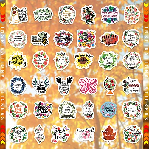 Lifebe 400Pcs Inspirational Stickers For Water Bottles, Motivational Stickers For Water Bottles Laptop Skateboard Phone, Vinyl Waterproof Positive Quote Stickers For Teens, Adults, Students, Teachers, Employees #TOP3