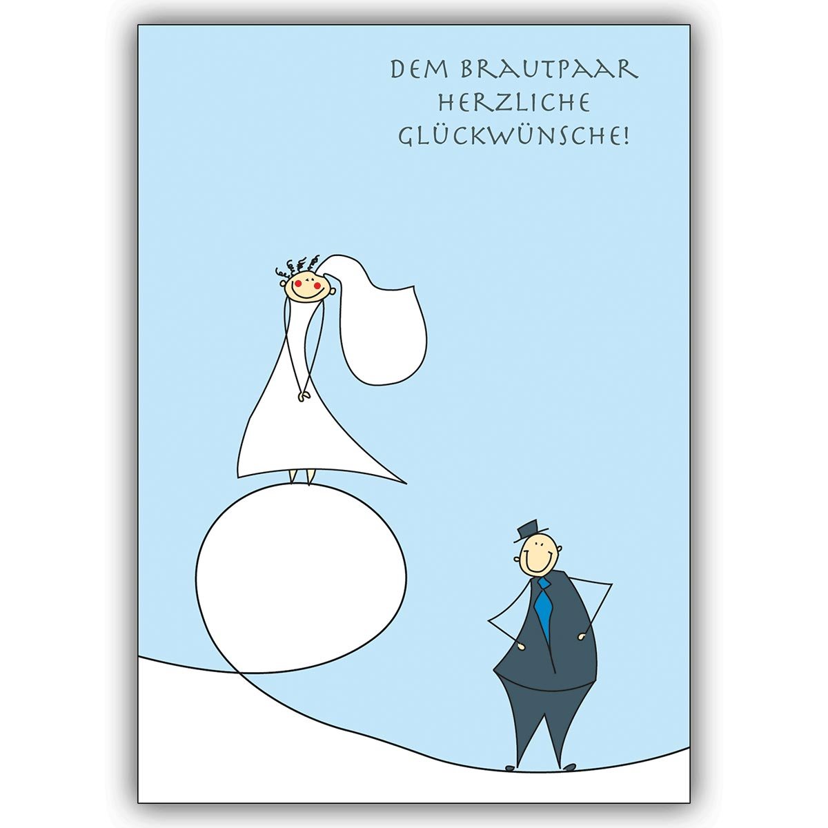 Kartenkaufrausch 16 Hochzeitskarten (16er Set): Dem Brautpaar herzliche Glückwünsche! Lustige Glückwunschkarte zur Hochzeit • hübsche hochwertige Grusskarte mit Umschlag für Sie gefertigt