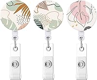 Vista 30 de Carrete retráctil para tarjetas de identificación con clip de cocodrilo resistente para nombre de enfermera, carrete decorativo para tarjetas