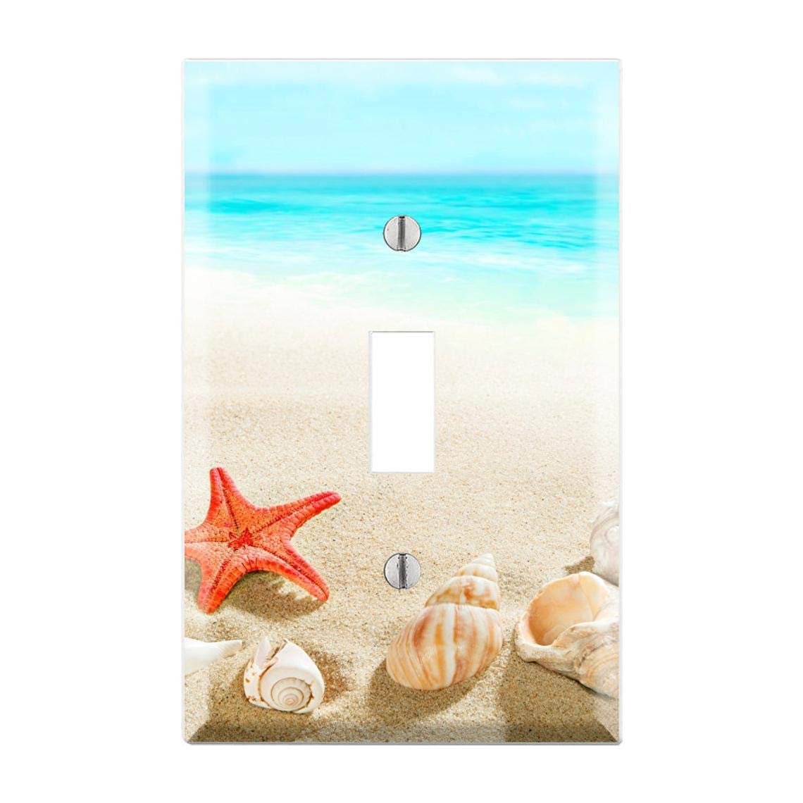 Beach Tropical Light Switch Cover, Beach Nautical Nursery Light Switch Plate, Blue