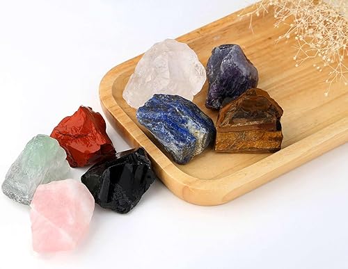 Miniatura 2 de Mezcla multicolor de 2 pulgadas, piedras naturales crudas de 1 libra, juegos de piedras preciosas grandes para hacer rodar, cabbing, envoltura de