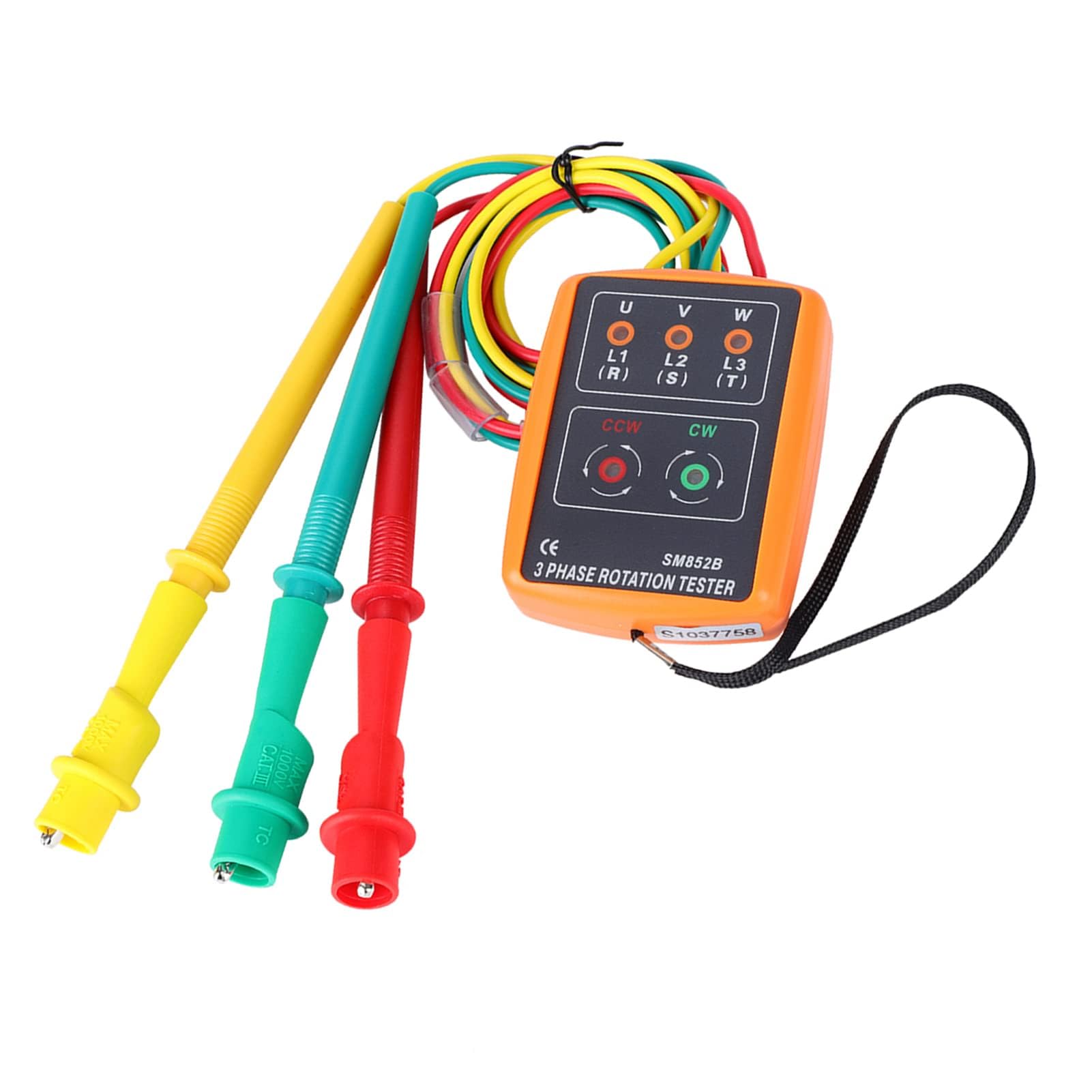 Sequenza Trifase Misuratore di Rotazione di Fase Trifase, Misuratore di Rotazione Trifase Test di Rotazione della Rotazione 60 V ~ 600 V CA Indicatore di Rotazione 'ordine di
