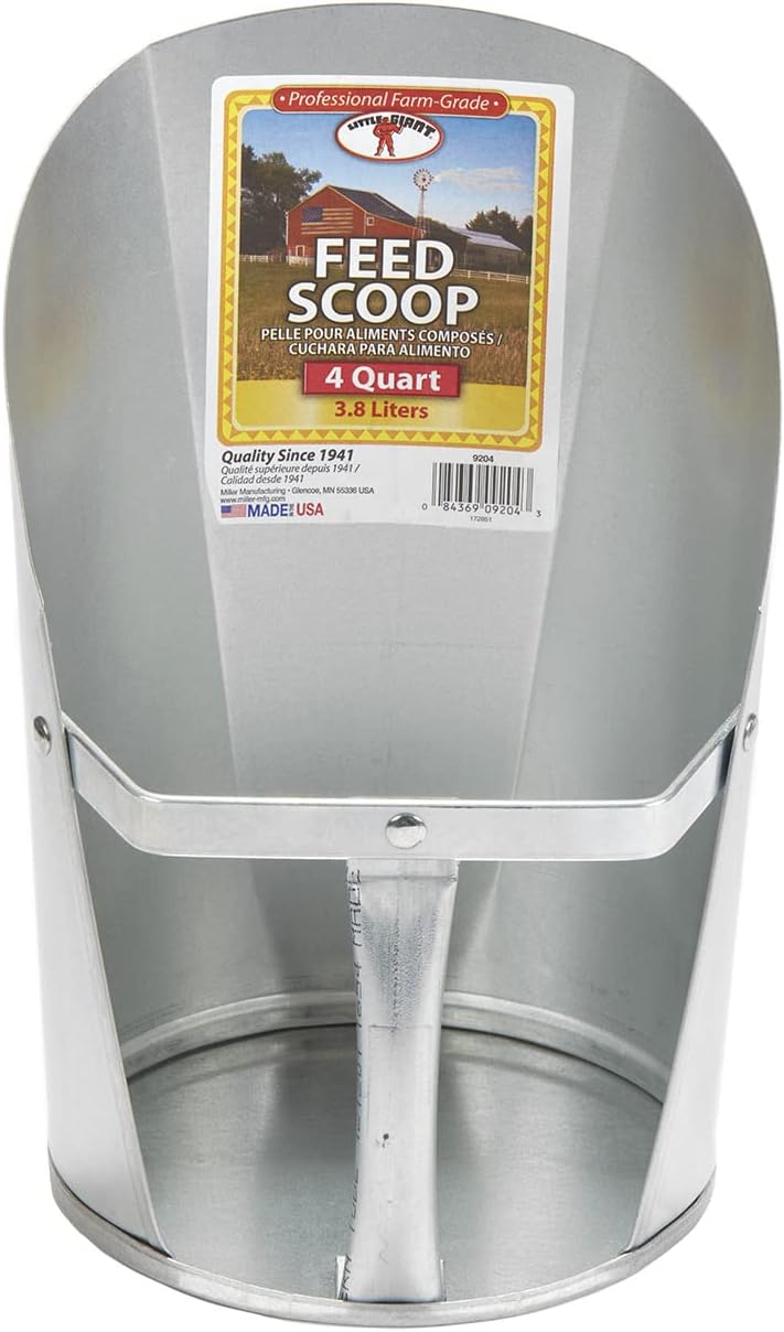 Little Giant 4-Quart Galvanized Feed Scoop