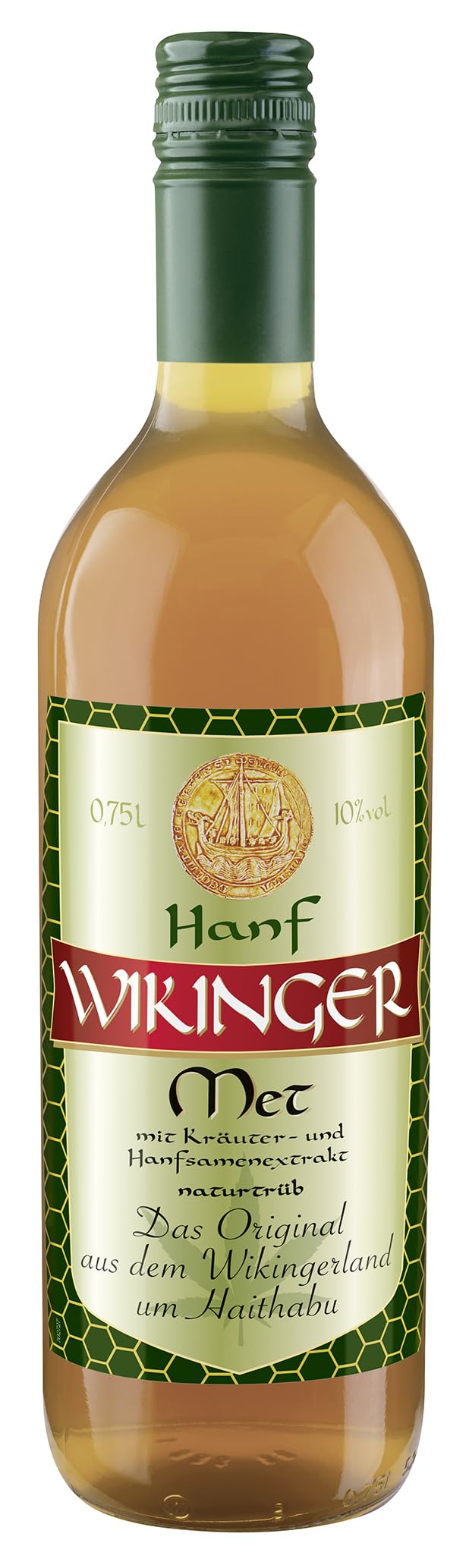 Wikinger Met 3er-Paket mit Trinkhorn 3 x 0,75 Liter | Honigwein aus dem Wikingerland Haithabu | Wikinger Met