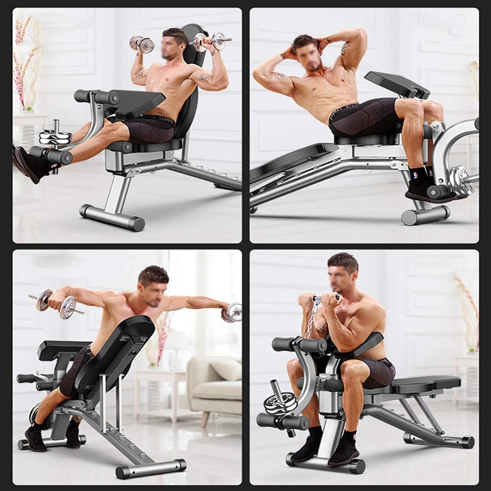 Ławka do ćwiczeń Sprzęt do ćwiczeń Ławka gimnastyczna Ławka do ćwiczeń Ławka z hantlami Domowa wielofunkcyjna Przysiady Sprzęt fitness Składana deska do ćwiczeń na wznak Wyciskanie na ławce Ławka Fi