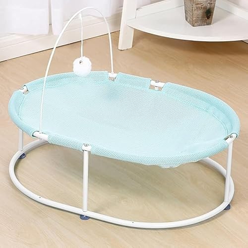 Rutexcポータブルで折りたたみ可能、洗える子犬用ロッキングチェア、フレンチブルドッグ、コーギー、テディベア用の快適な椅子、安定した構造、一年中使用可能、耐久性があり、組み立てが簡単、夏用の涼しい小動物ケージ、休憩エリア、小型犬/猫用ペット用品 (ピンク