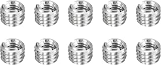 uxcell 10個 セット ネジ 修理 インサート M5 x 0.8 オス ネジ から M3 x 0.5 メス ネジ 4mm 長 ステンレス 鋼 リデューサー ナット メートル ねじ セルフ タッピング スリーブ ネジ リデューサー 工業 用 ファスナー
