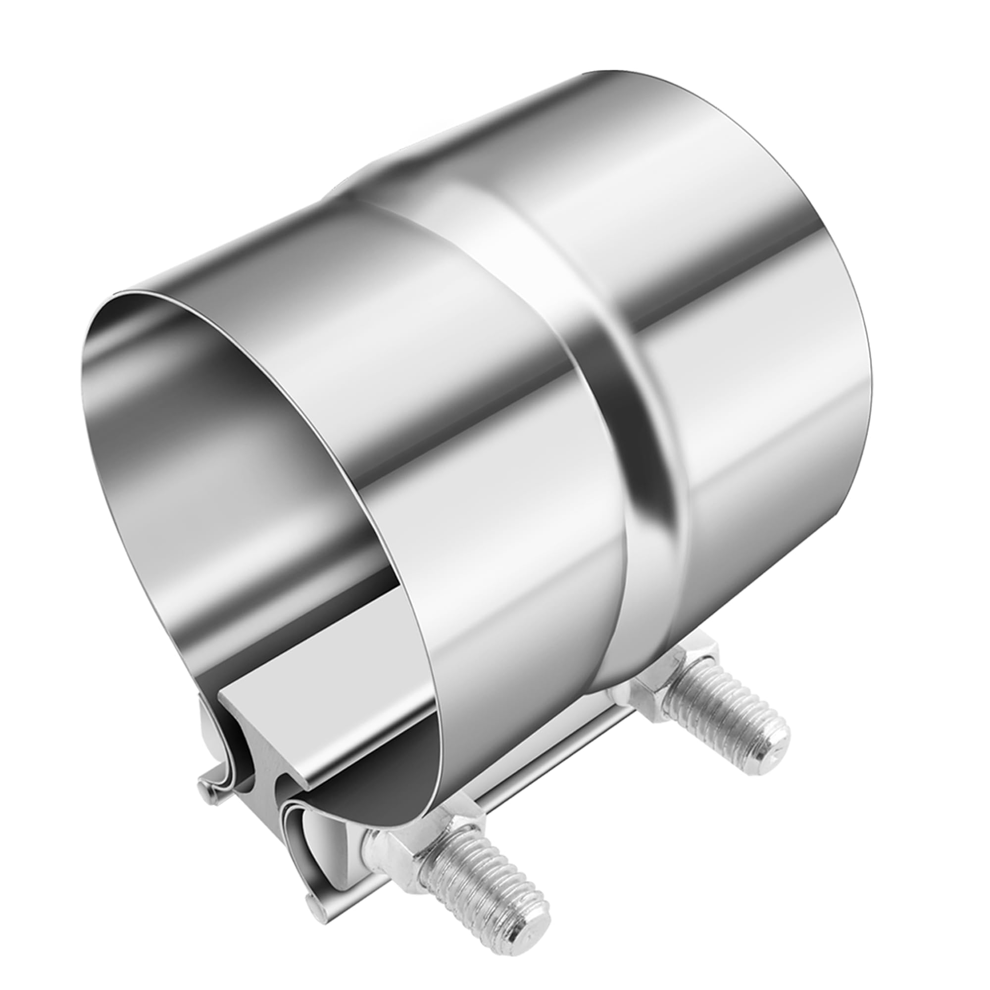 Photo 1 of 2.25" Exhaust Clamps,Double Pipe Diameter Muffler Clamp 2.25" ID to 2.25" OD for Exhaust Pipe,Universal Lap Joint Band Clamp Fit Tubing of Exhausts System Kit (2.25 Inch)