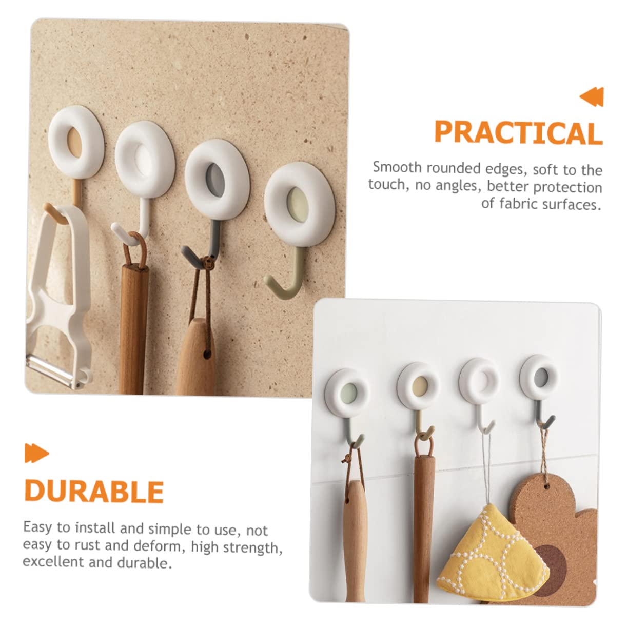 Alipis 12piezas Ganchos Adhesivos Multifuncionales Sin Daños Para Pared De Ganchos Para Colgar Toallas Abrigos y Utensilios De Cocina Resistente y Fácil De Instalar Para Baños y