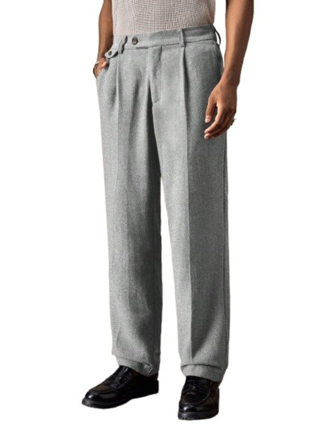 Lymio Pantaloni da uomo || Pantaloni casual da uomo || Pantaloni stile tinta unita || Eleganti patch con pantaloni (TR-51-54)