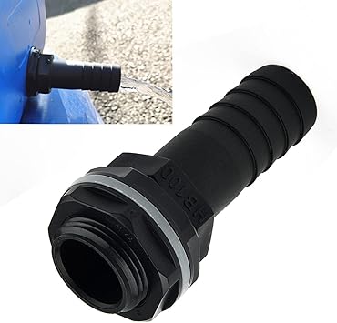 XSHAO Regentonnendurchführung Aus Messing - 2 Stück Set Mit Schlauchklemmen & Dichtungen