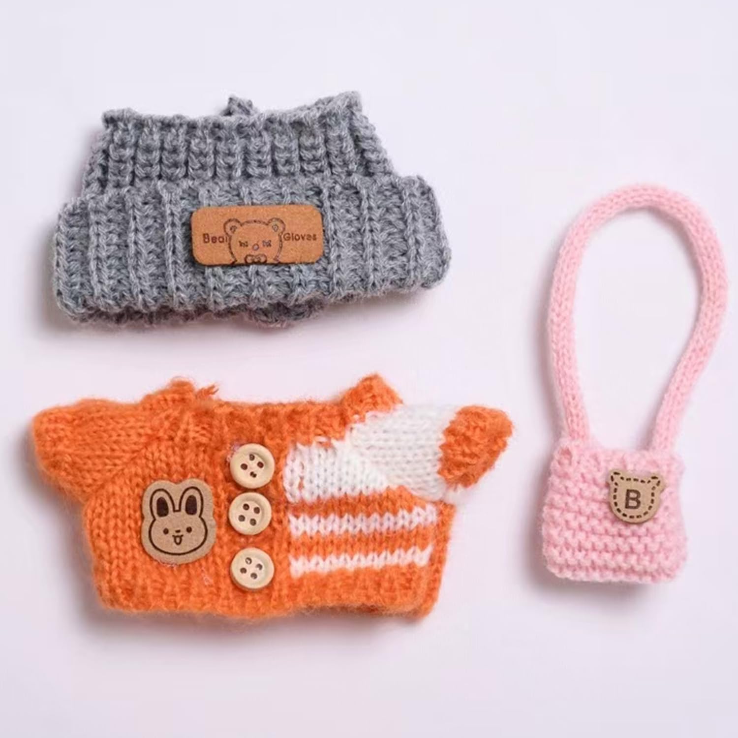 Clothes for 17cm Dolls Fashion Garment Accessories(No Doll), Cute Sweater Suitable for 6.69inch (17cm) Doll Soft Cotton Clothing Replacement