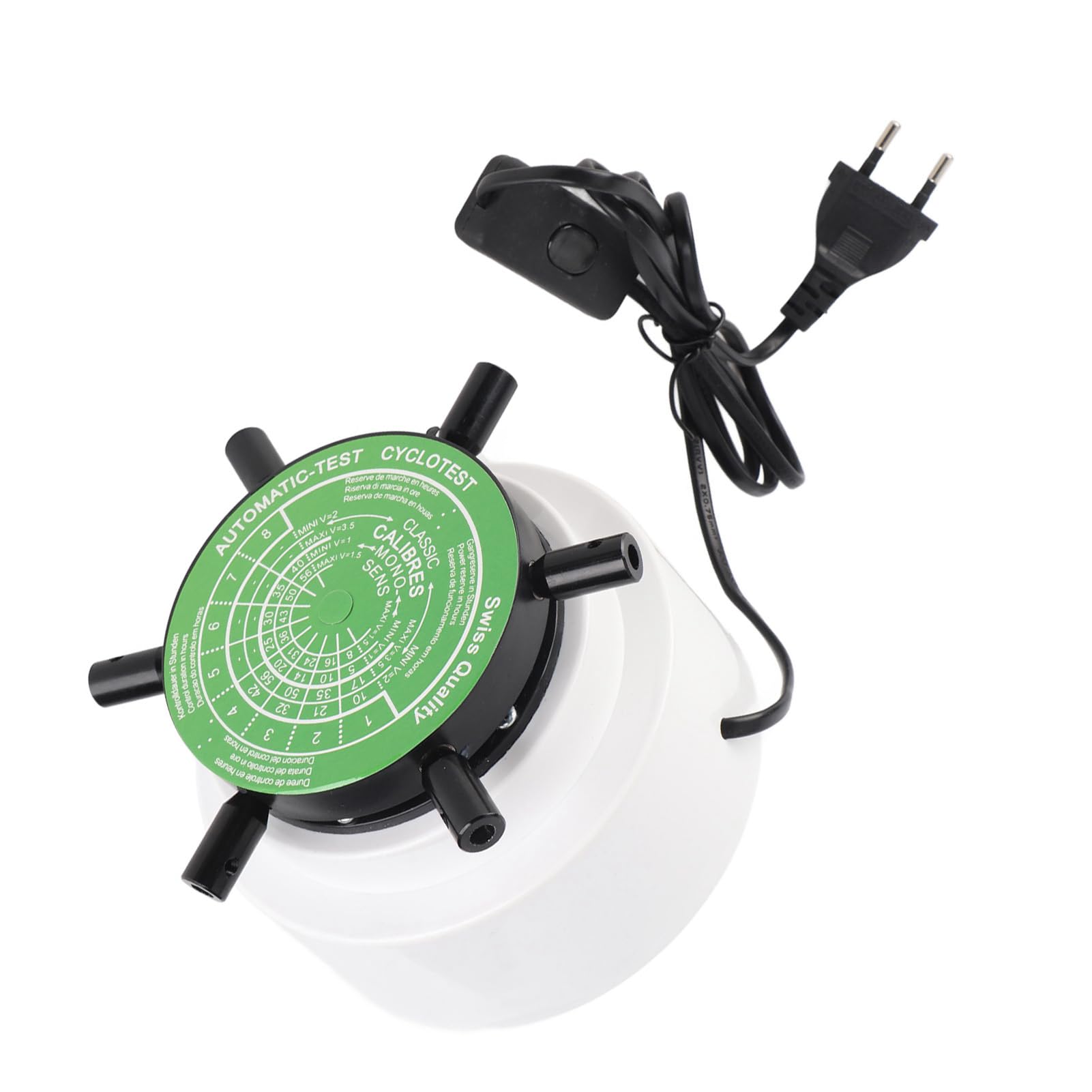 Máquina Bobinadora de Reloj, Bobinadora de Reloj Mecánica Automática, Herramienta de Reparación de Reloj con 6 Brazos de Aleación Desmontables para Reloj Mecánico