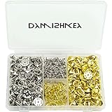 DYWISHKEY 320pcs Butterfly Clutch Metal Uniform Pin Badge Insignia Clutches Backs with Pins (Mix Color)