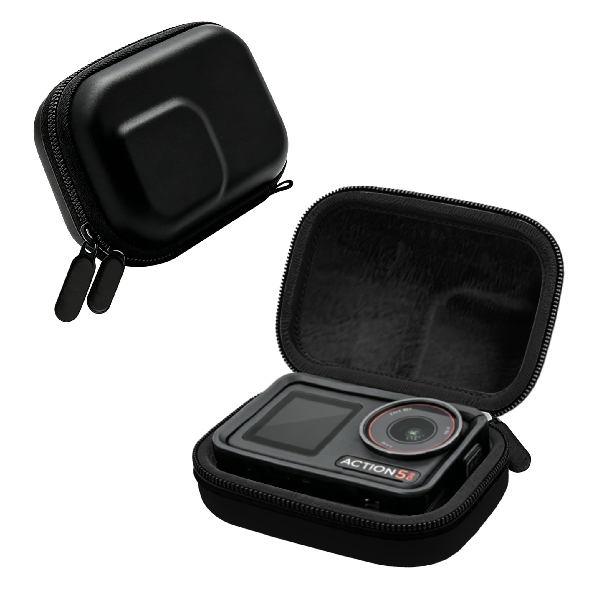 Leayjeen Carrying Case for DJI Osmo Action 5 Pro/4/3 Action Camera-Black | EVA Hard Shell,Splash-Resistant,Shockproof,Fits Camera Main Unit Only,with Carabiner Clip,Compact Travel Design (Case Only)-picture-12