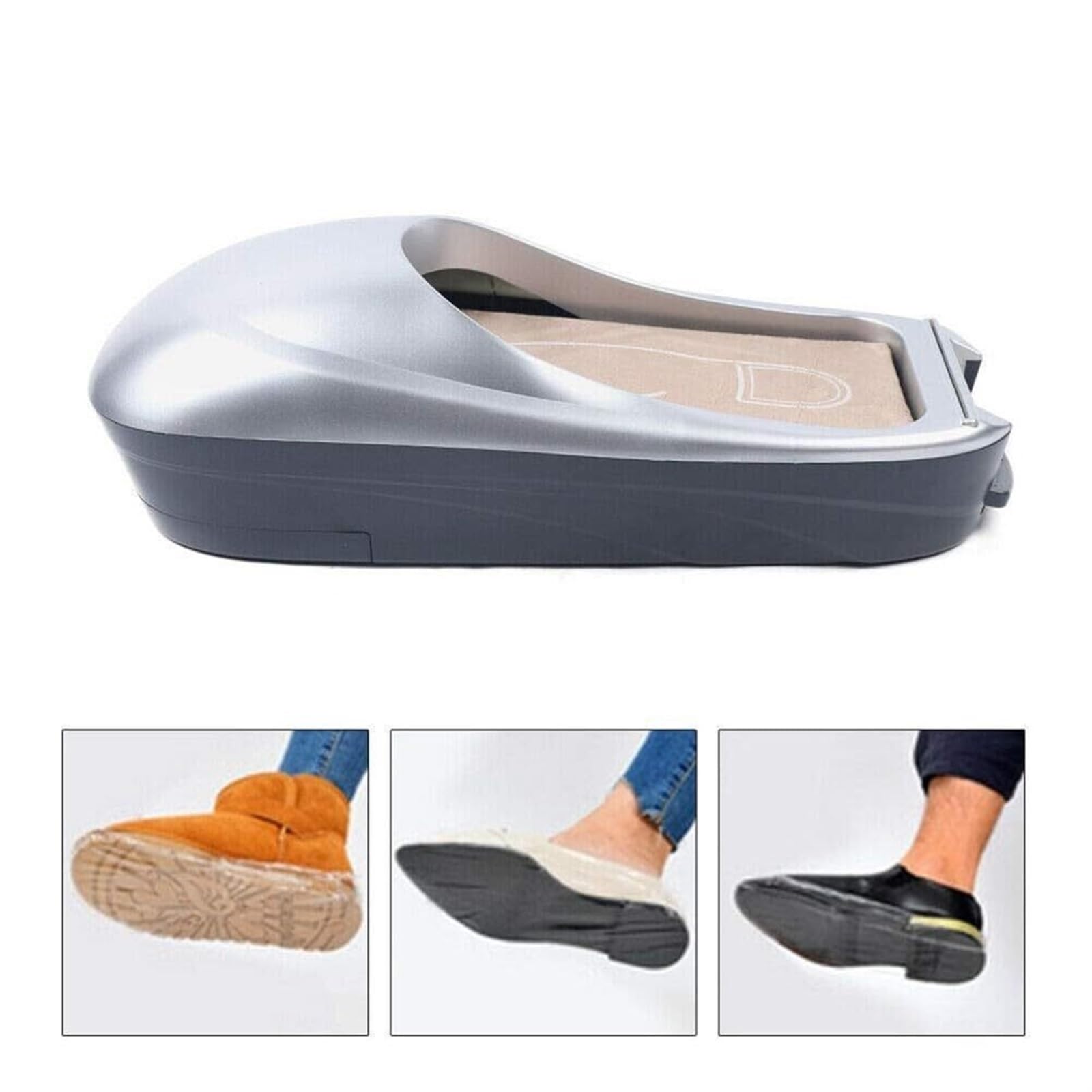 Schuhüberzieher Maschine Shoe Cover Dispenser Shoe Covers Box Mit 1 Rolle Einweg-Schuhfolie Wasserdicht Automat Überschuhautomat Automatische Schuhfolienmaschine Schuhüberzug Maschine