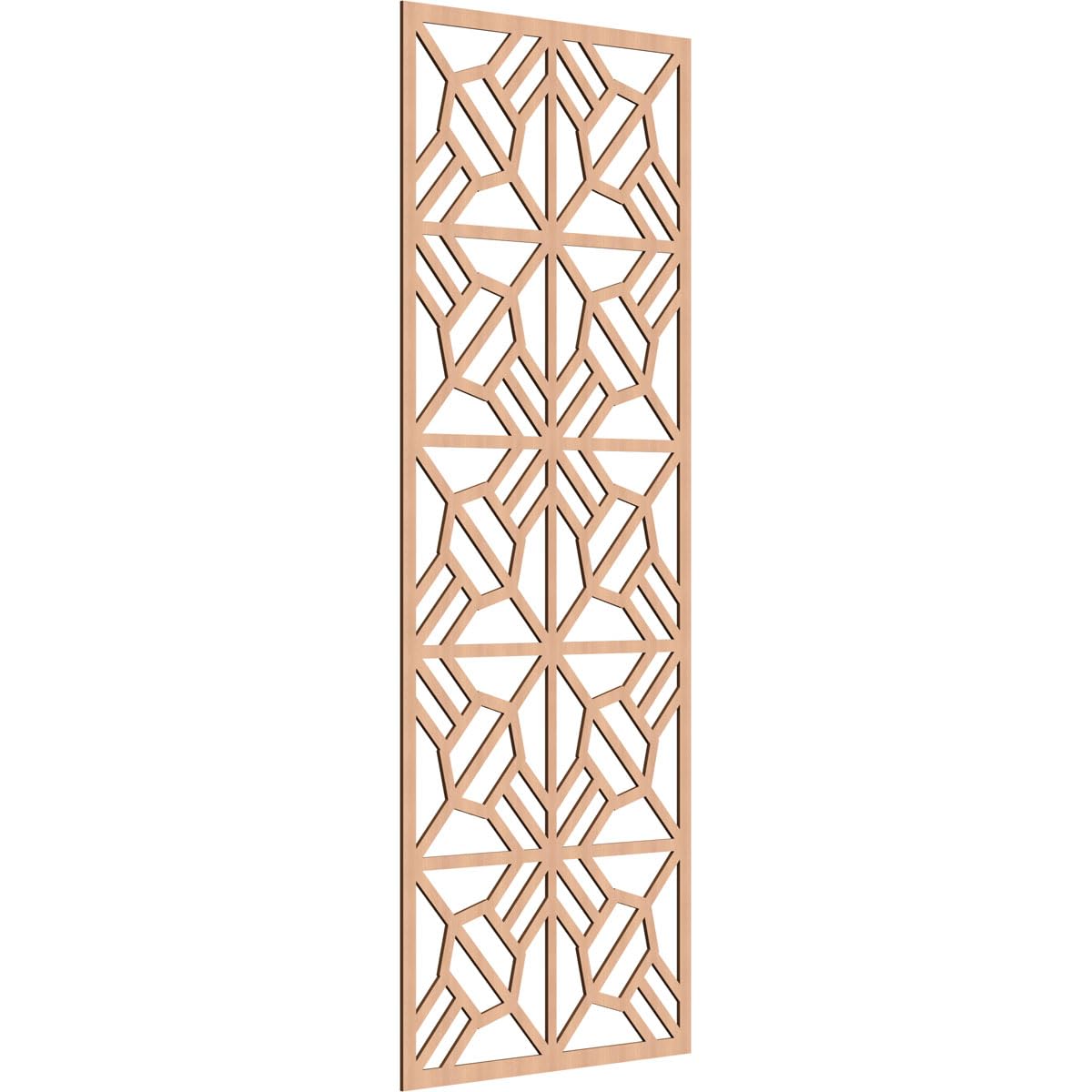 35 3/8" W x 89 3/8" H x 1/4" T Auburn Decorative Fretwork Wood Wall Panels, Alder