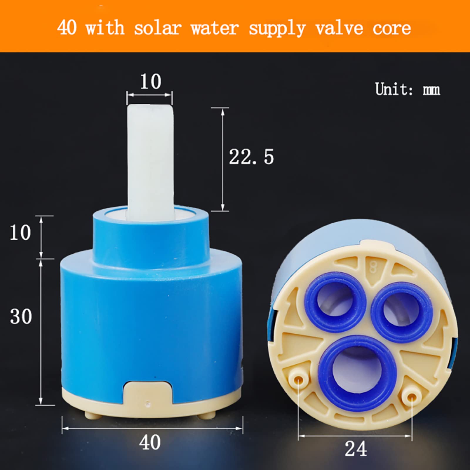 Cartuchos cerámicos para grifos， 40MMTap Cartucho 40mm, Válvula de Cartucho de Disco Cerámico de Agua for Grifos Monomando Monomando de Baño o Cocina(40mm)
