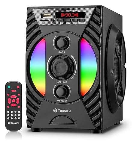 Tronica Enjoy Version-2 Bluetooth Wooden Home Theater System, 30W Output | Supports USB, AUX, Smart TV, Remote | Bluetooth Speakers for Home