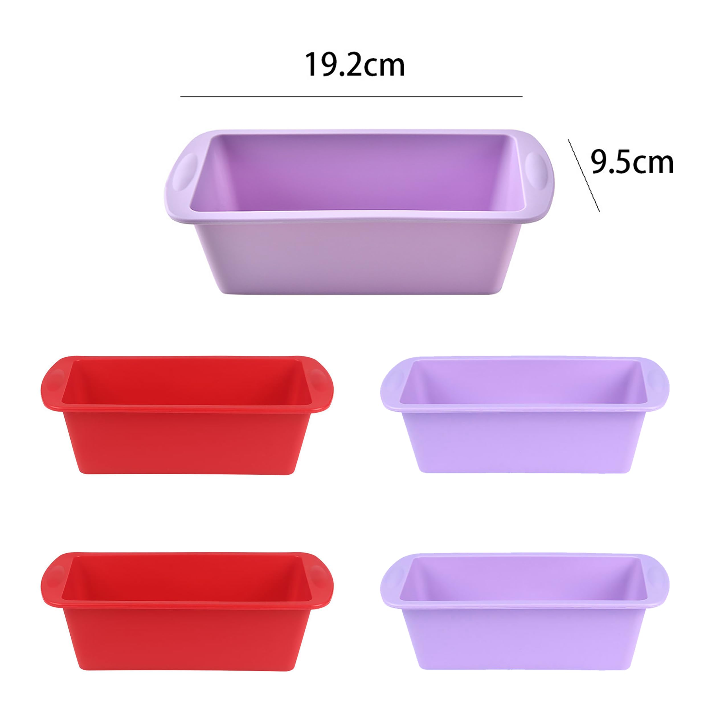 YqsIbth Mini Loaf Tins, 4 Pcs Silicone Loaf Tins - Image 2