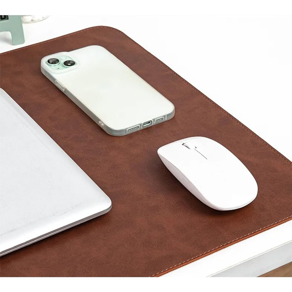 Tappetino per Mouse Antiscivolo in Pelle PU, Impermeabile, per Laptop, Esteso, Ideale per Scrivere in Ufficio, 50cm x 100cm