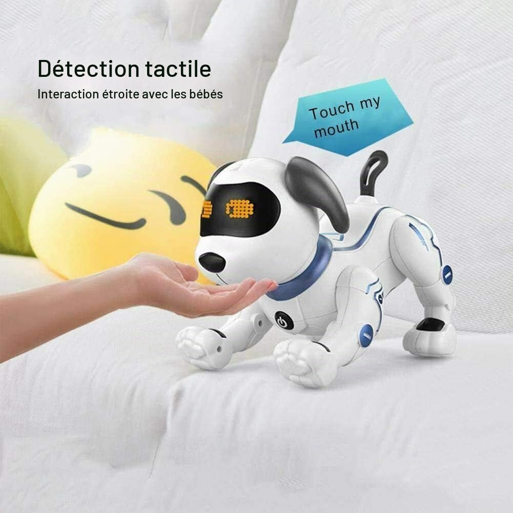 Jouets de Chien Robot Chant de Danse Assis Qui Marche interactifs Intelligent par la Voix télécommande par à Distance pour Enfants, programmable électronique