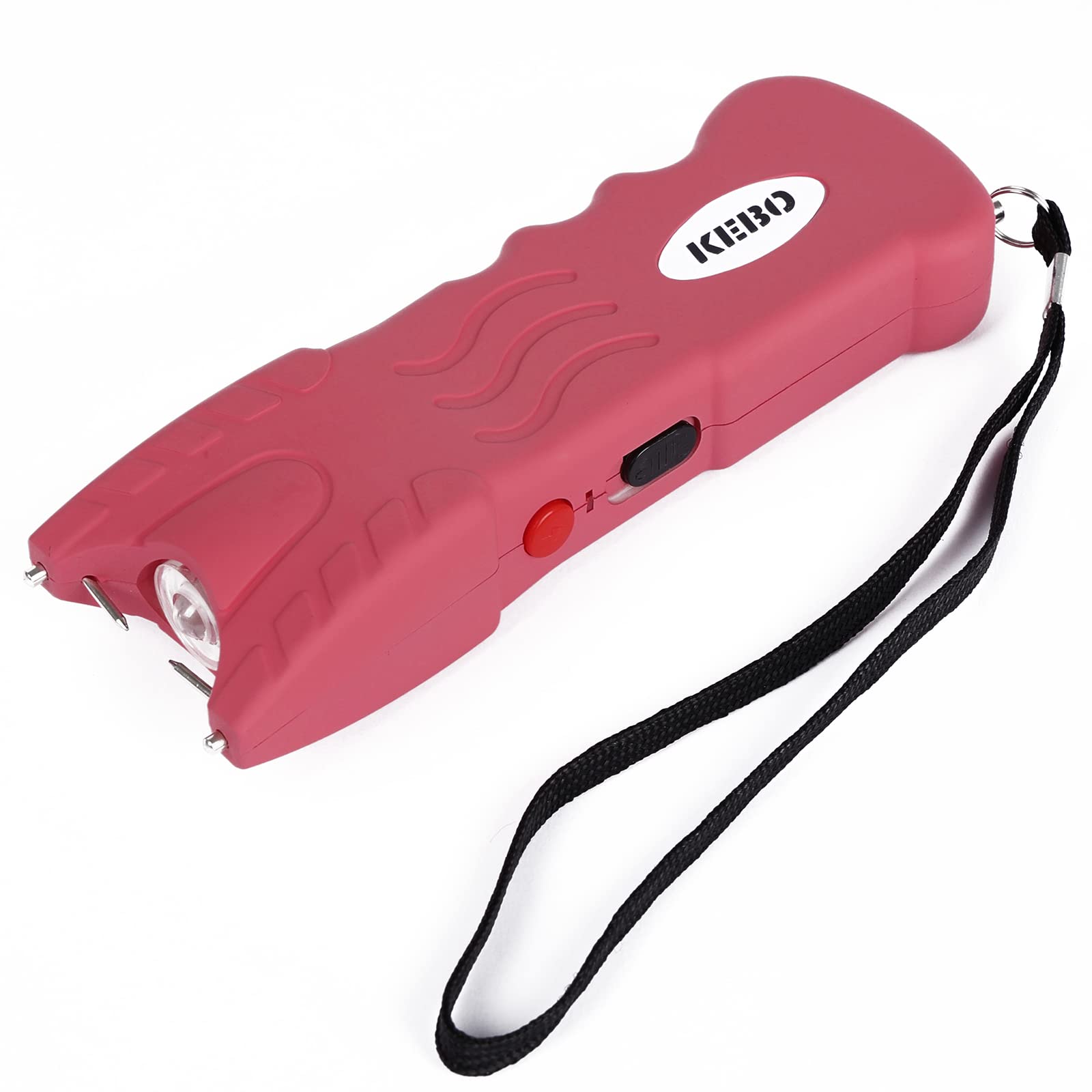 KEBO - 59 Billion Stun Gun - Rechargeable with Safety Disable Pin LED Flashlight, Women Outdoor Personal Defense Tool Wife Gift, Pink
