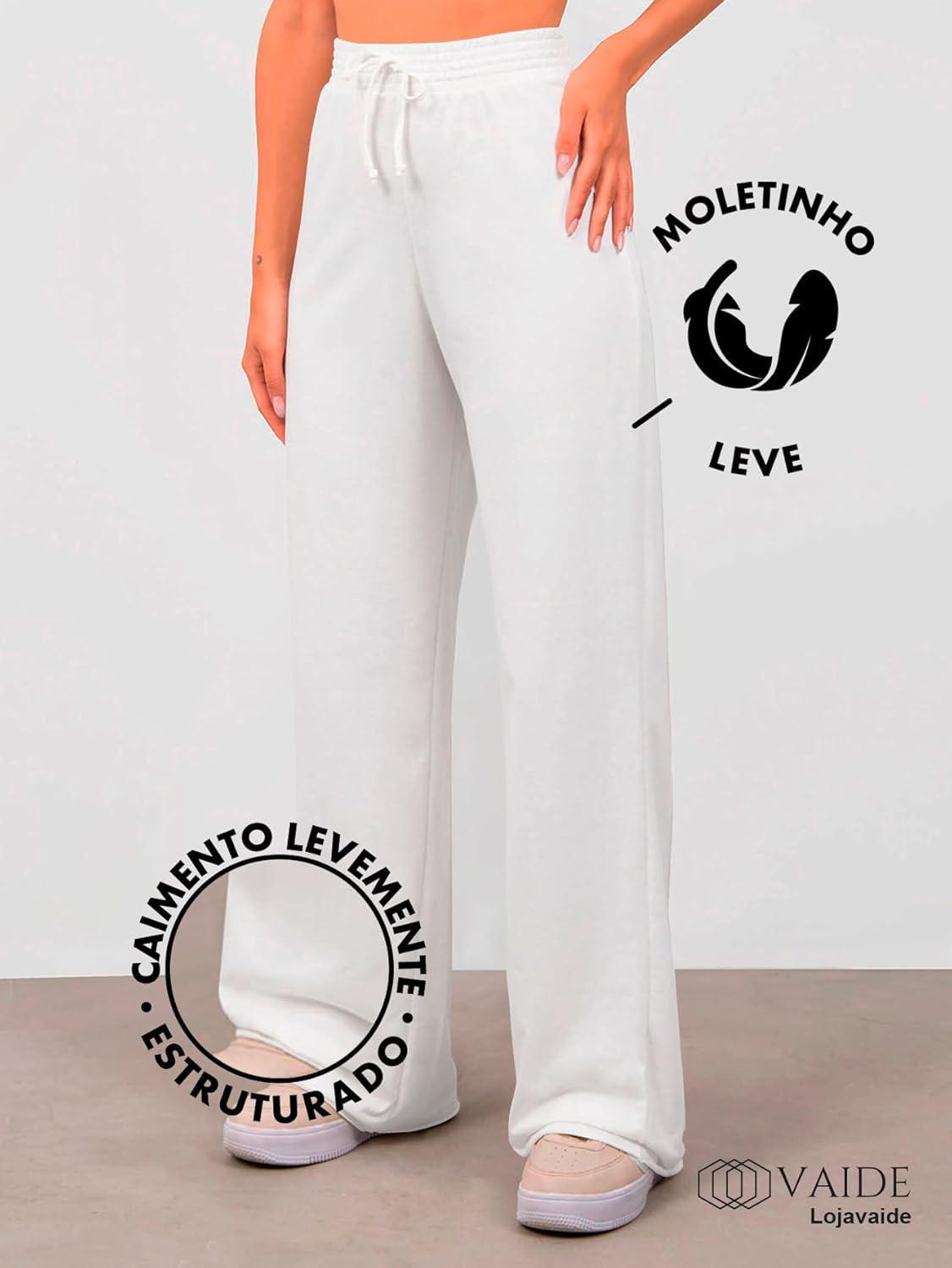 Calça Moletinho Pantalona Wide Leg Moletom Feminina Cós Largo Corte a Fio Sem Felpa em promoção! Veja a oferta e mais achadinhos de Calças 6 Hoje é o melhor dia para comprar Calça Moletinho Pantalona Wide Leg Moletom Feminina Cós Largo Corte a Fio Sem Felpa com aquele preço maroto! Promoção! Aproveite a oferta! 6