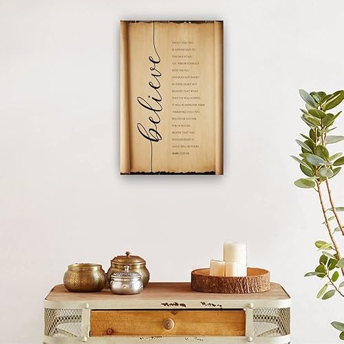 Miniatura 5 de Mark 11 23-24 - Póster de versículo de la Biblia, pintura en lienzo para dormitorio, obras de arte de pared para cocina, galería giclée, pinturas