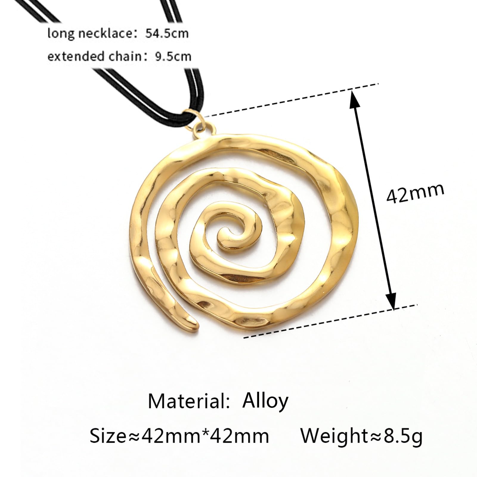 Klobiger Spiralwirbel – Ästhetischer Grunge-Schmuck für trendige Looks, Choker Bohemia Women