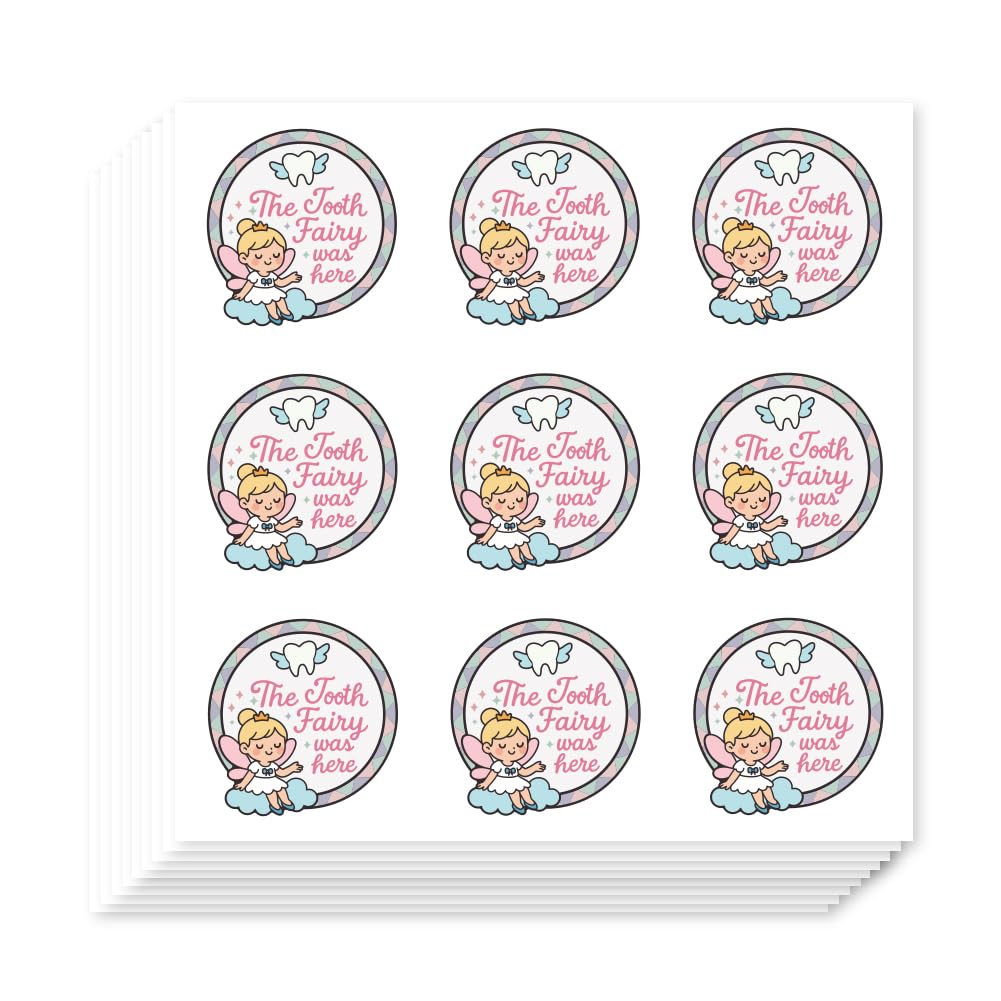 AHANDMAKER 180Pcs Tooth Fairy Planner Stickers Tooth Elf Self-Adhesive Decals Cute Cartoom Stickers for Planner Calendar Scrapbook Crafting Arts Gift Bag Seal Theme Party Decor
