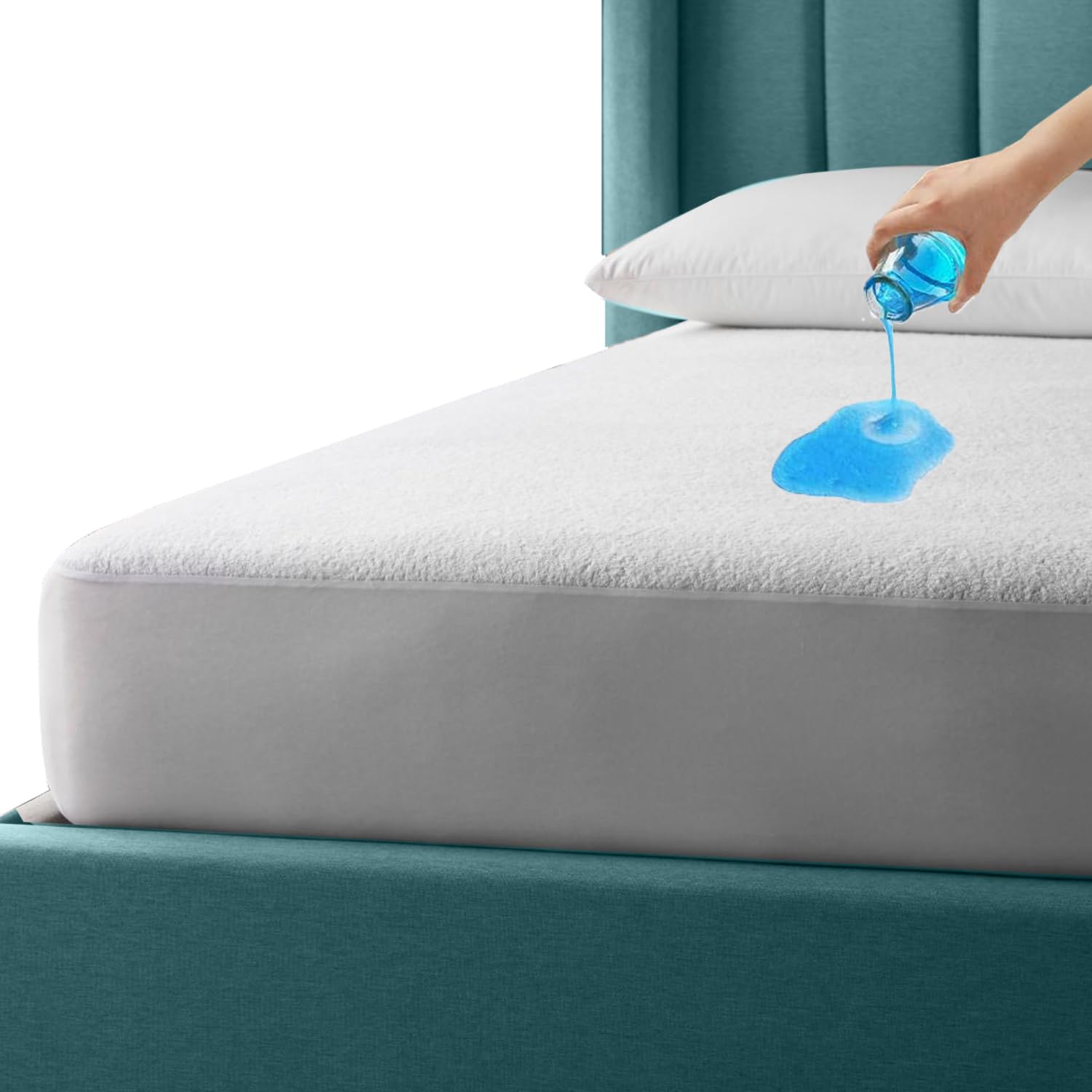 Sunshine Comforts 100% Cotton Waterproof Mattress Protector - Breathable, Super Absorbent Deep Single (90 x 190cm)