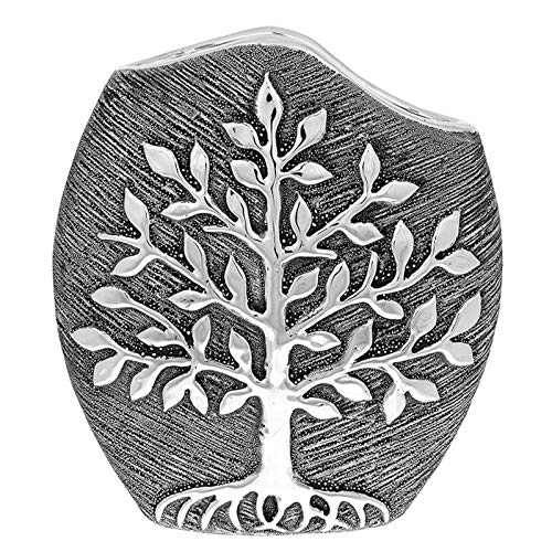 Tree of Life Modern Vase Gunmetal Cover