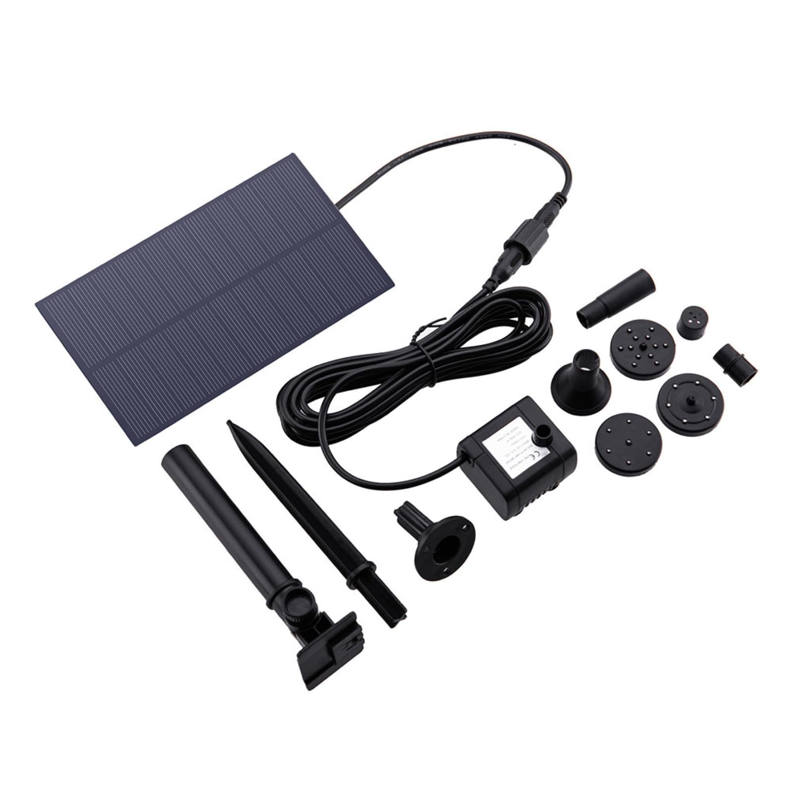 Pompa Solare per Fontana da Giardino, Set 1 Nero, Automatico | Pannello Solare in Plastica, Facile da Installare e Pulire, per Cortile e Paesaggio Esterno