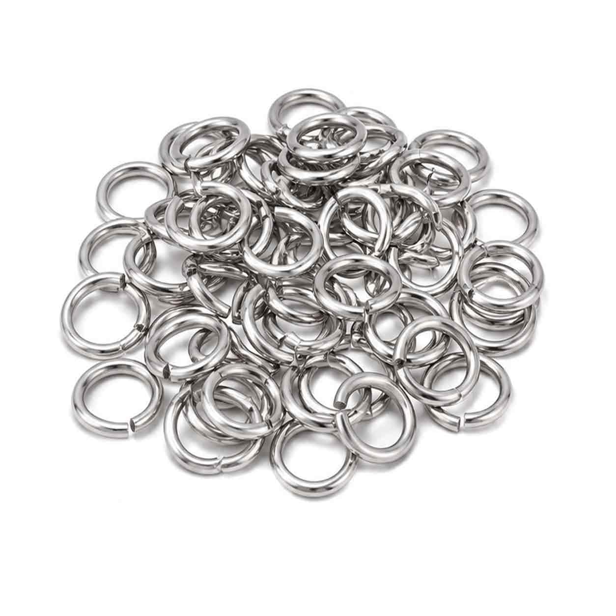 12 Gauge 8mm Nickel Round Open Jump Rings for Keychain Rings, Jewelry Making & DIY Crafts – Heavy Duty Silver Tone Metal Findings for Charms, Key Rings & Accessories – Pack of 100 Pcs-image-20
