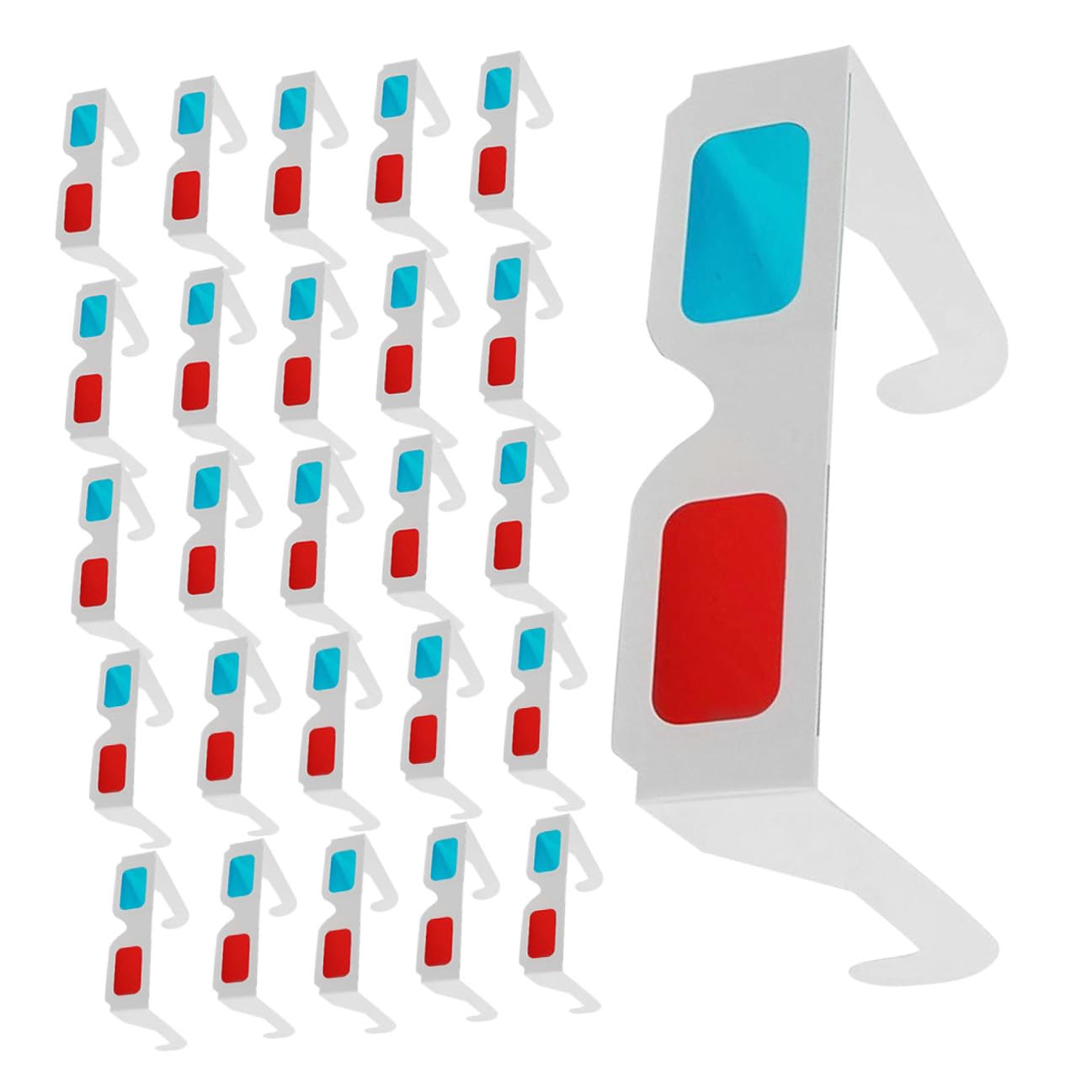 SHINEOFI 70 Piezas Gafas Anaglifo de Papel Gafas de Cartón Rojas y Azules para Películas y Fiestas Casa para Proyectores y Eventos