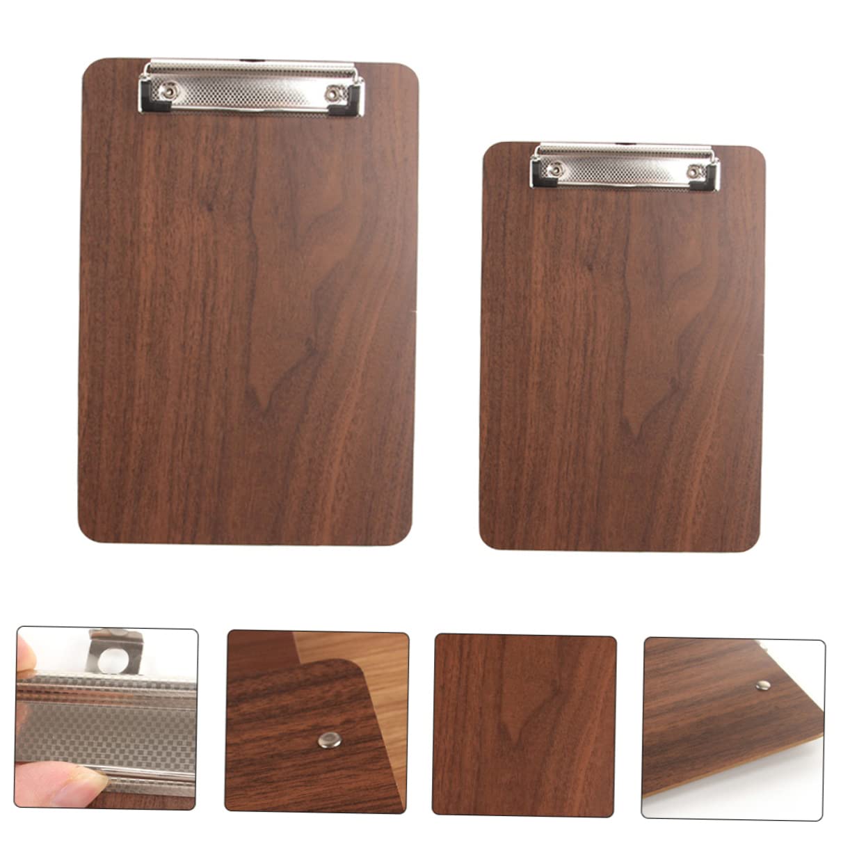 GANAZONO 2PCS Wooden Menu Holder Clip for Home and Restaurant Lightweight Easy to Use Kitchen Recipe Rack for Dining and Kitchen Decor
