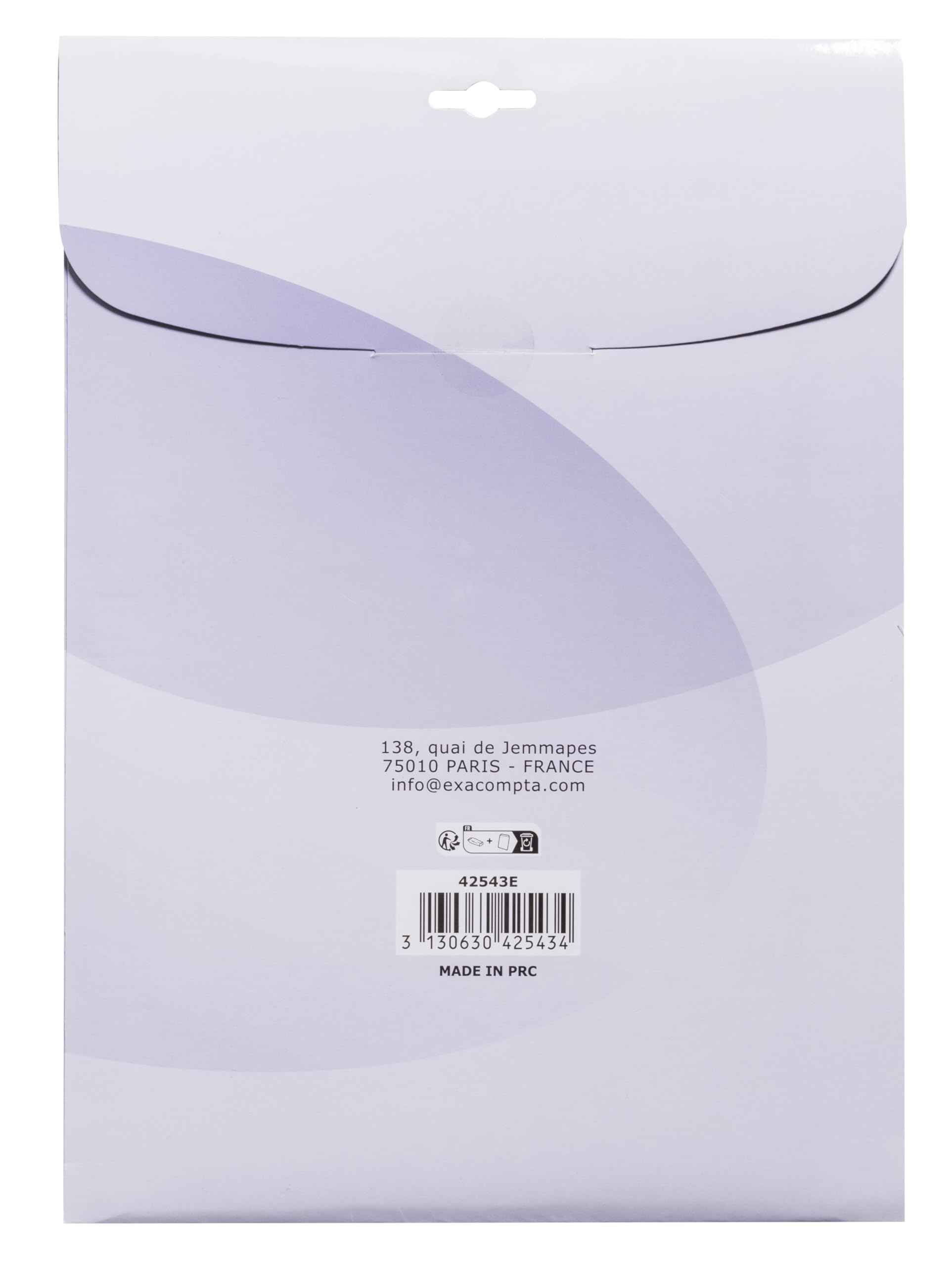 Exacompta - Ref 42543E - Pack of 25 Translucent PVC 20/100th Smooth Crystal Clear Covers - for Binding and Presenting A4 Size folders