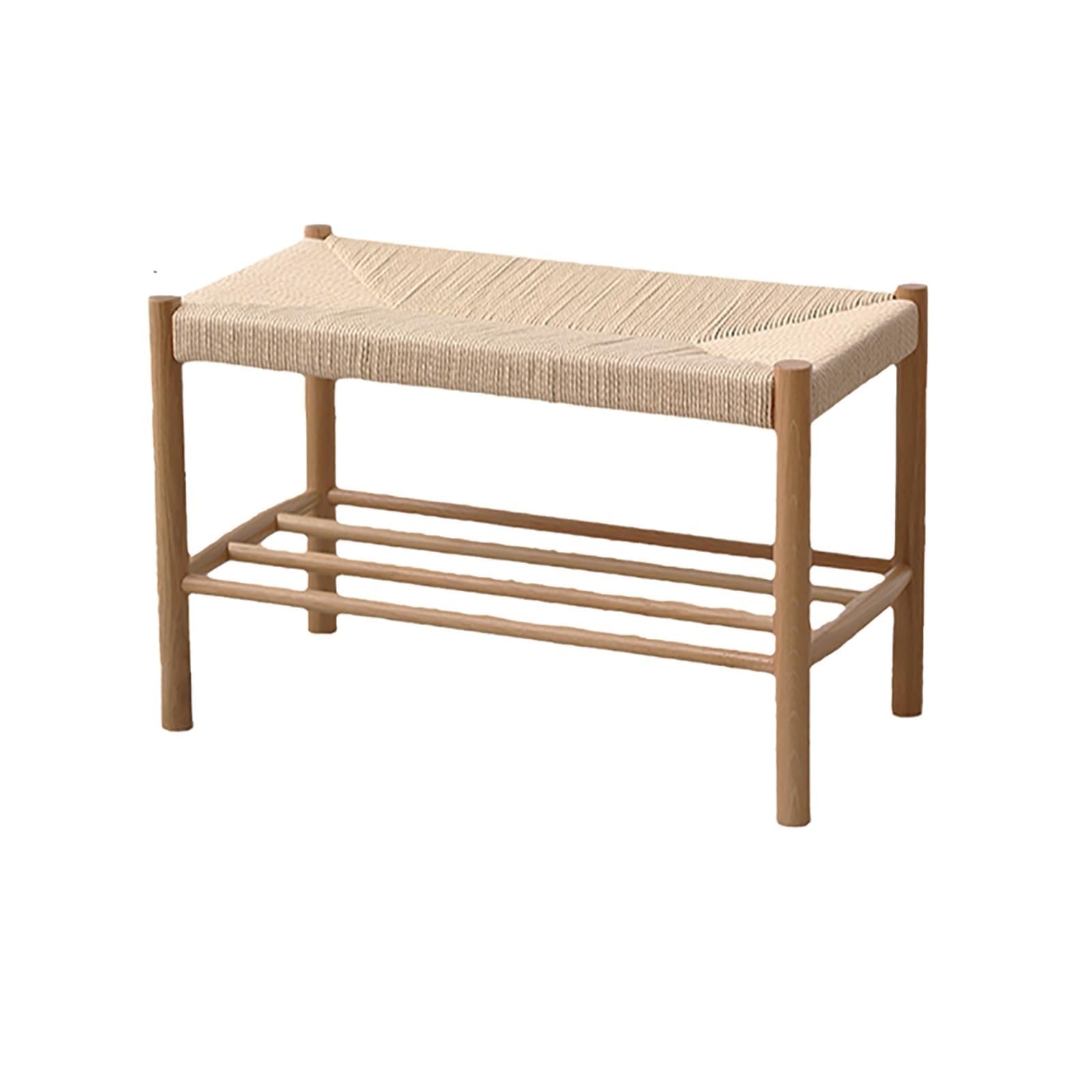 Banc robuste en bois pour entrée chic avec banquette de rangement intégrée