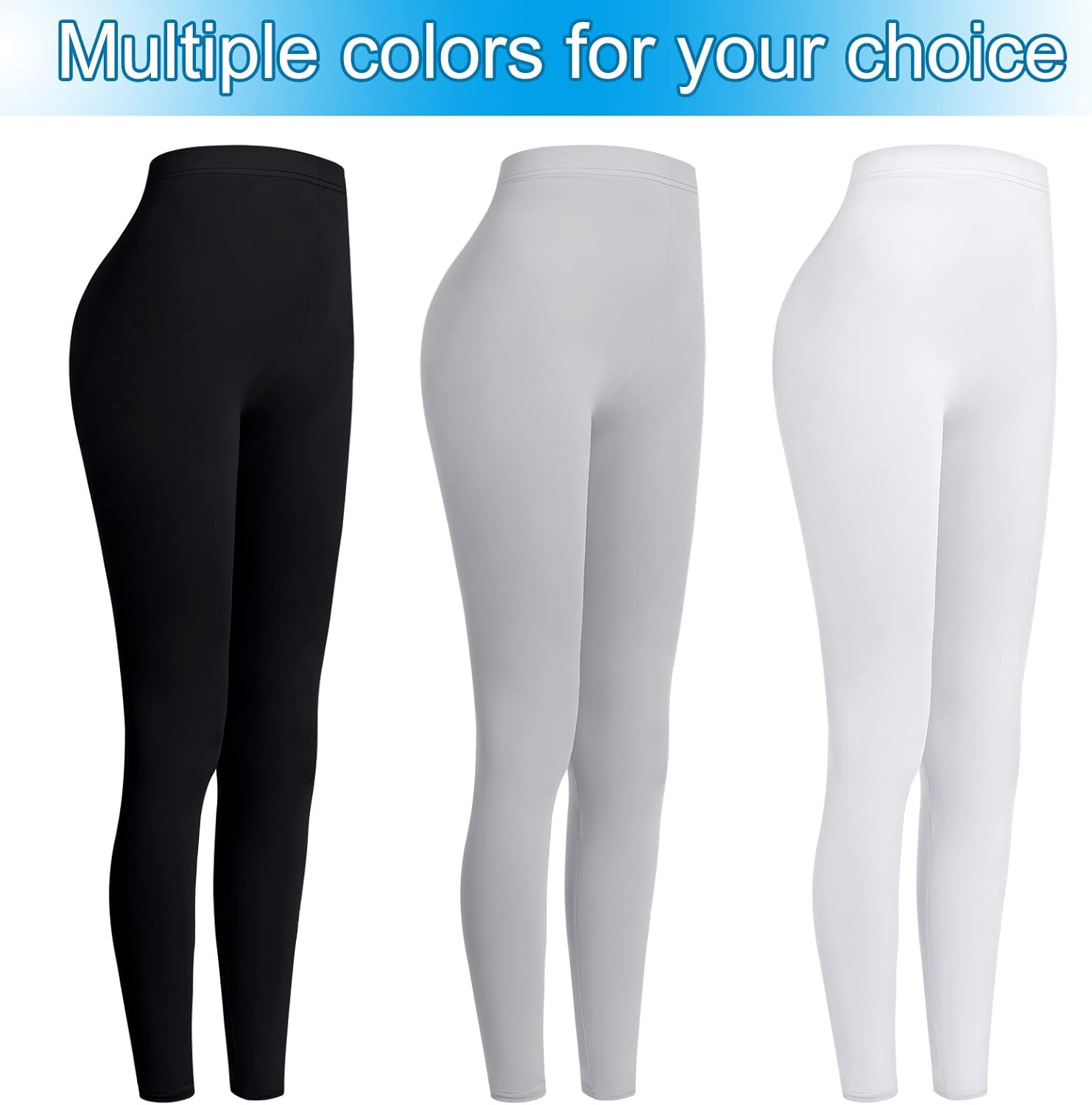 Jeyiour 3 Pairs Women Golf Sun Protection Leggings Stockings Cooling Golf Tights UV Protection Sports Leggings for Golfing - Image 3