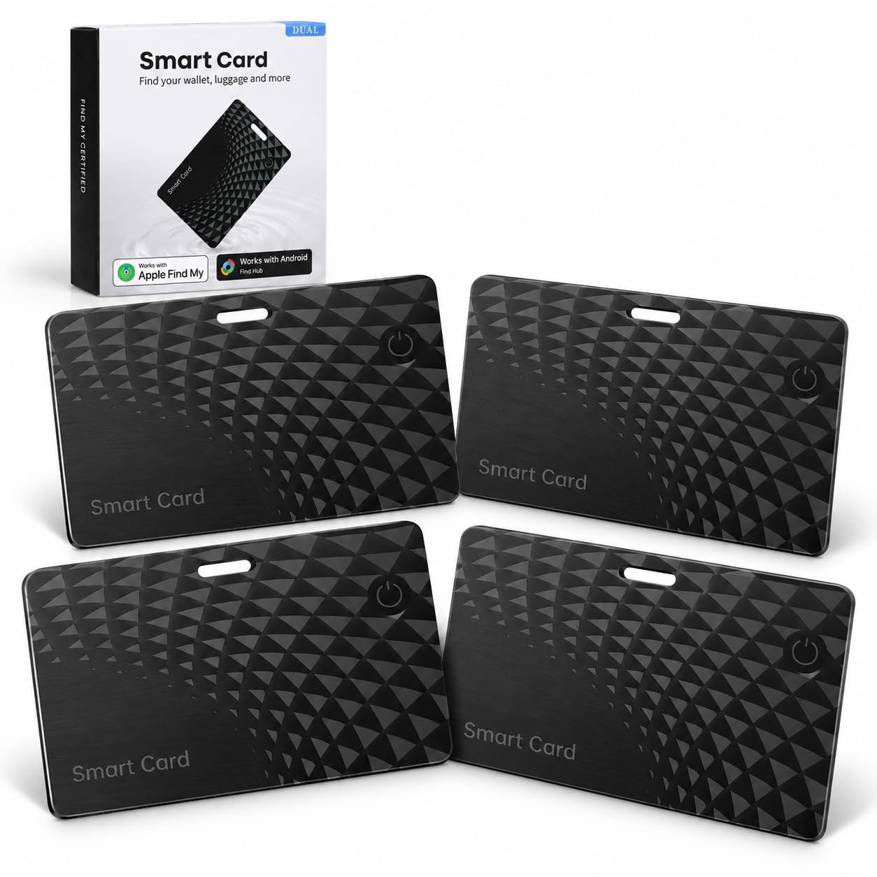 Wallet Tracker Card Pro 4 Pack, Bluetooth Tracking Card (iOS &amp; Android)