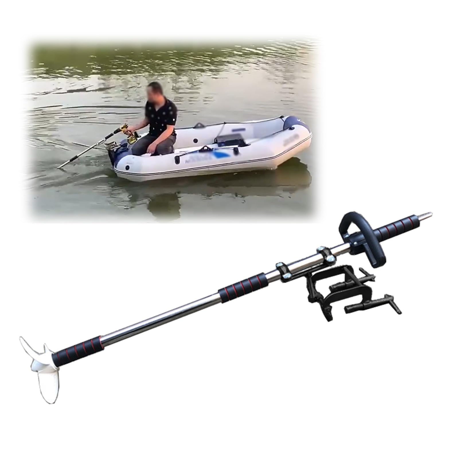 Moteur de bateau sans fil léger avec hélice de perceuse pour float tube