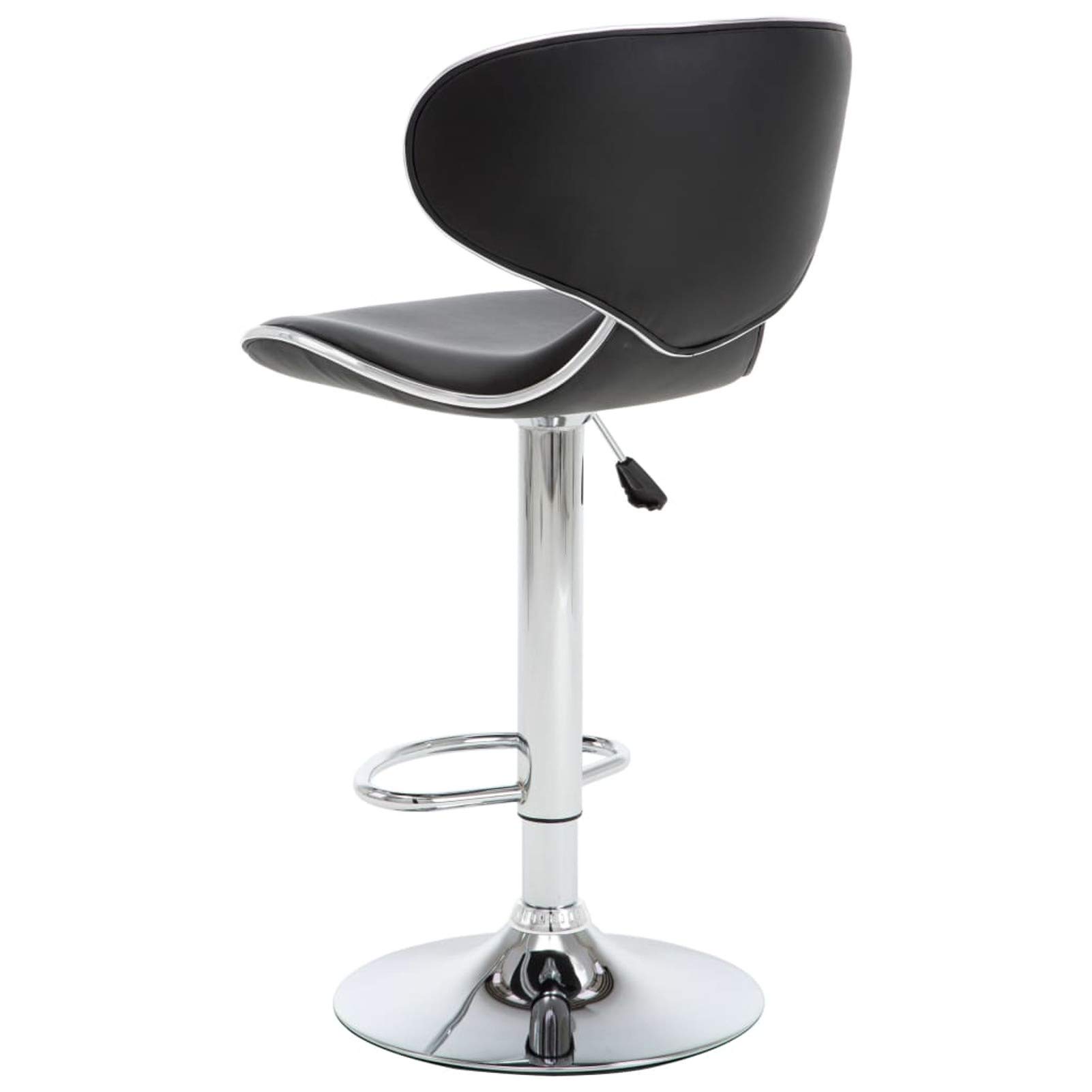 Homgoday Taburetes de bar, 2 unidades, color negro, de piel sintética, silla de oficina, silla de descanso, silla de bar, silla de escritorio, para dormitorio o salón