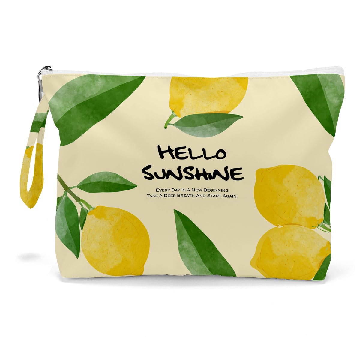 Fokongna Wet Bag For Swimsuit, Travel Makeup Bag Waterproof Large Capacity for Women Girls Mom Sister Friends Use, Travel The Best Gift, lemon