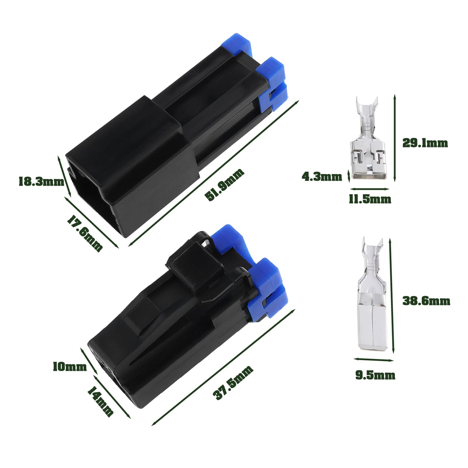 EMSea 5 Set 1 Way 1 Pin High Current 9.5mm Multi Connector and Terminals 60AMP 60-A Rated Electrical Connector for Automotive Motorcycle Truck - Image 4