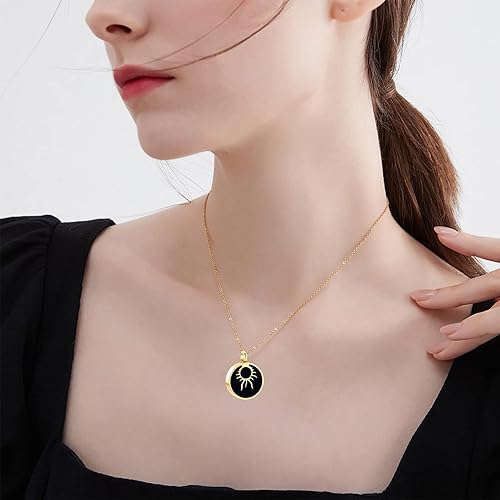 Miniatura 9 de Collar de cremación Eye of the Sun para cenizas, collar de urna de acero inoxidable para cenizas, colgante de ceniza de recuerdo para un ser