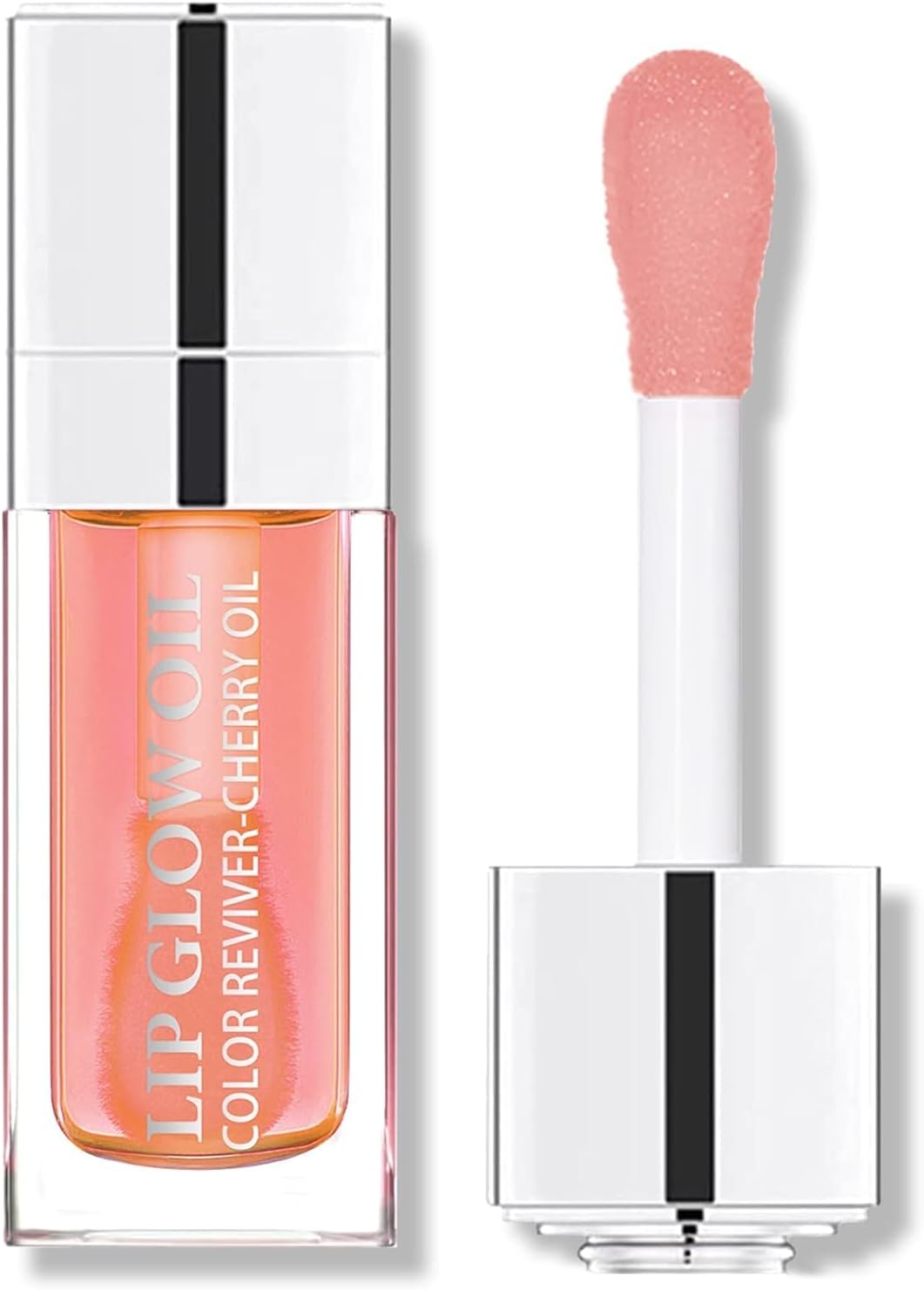 Hydrating Tinted Lip Oil & Gloss - Sheer Color, Non-Sticky Moisturizing Lip Care with Nourishing Formula, Transparent & Lightweight Lip Oil for Daily Repair (PINK)