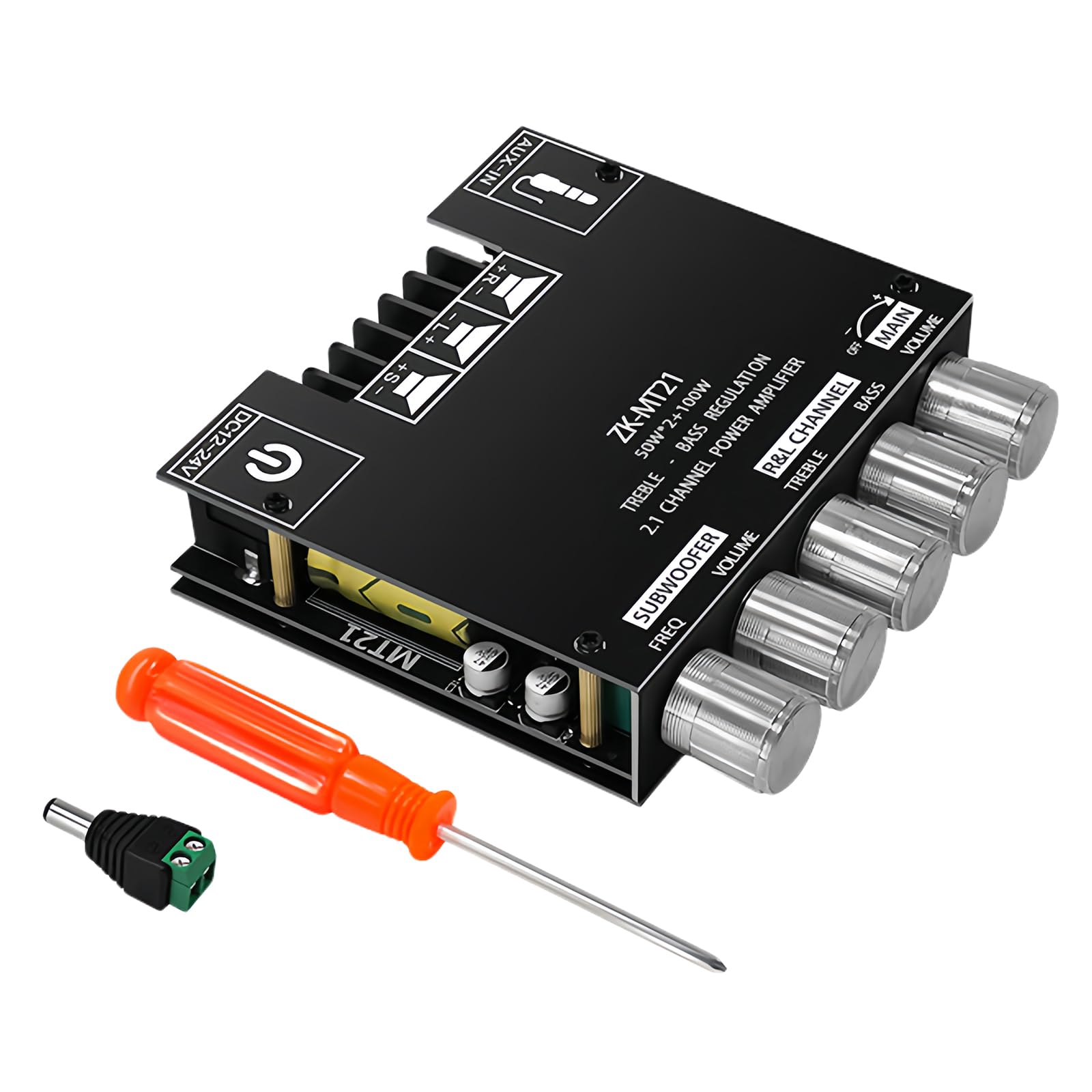 Nobsound 2.1 Kanal Leistungsverstärker Mit Bluetooth – Mini-Stereo-Amp Mit Subwoofer-Ausgang, 50W