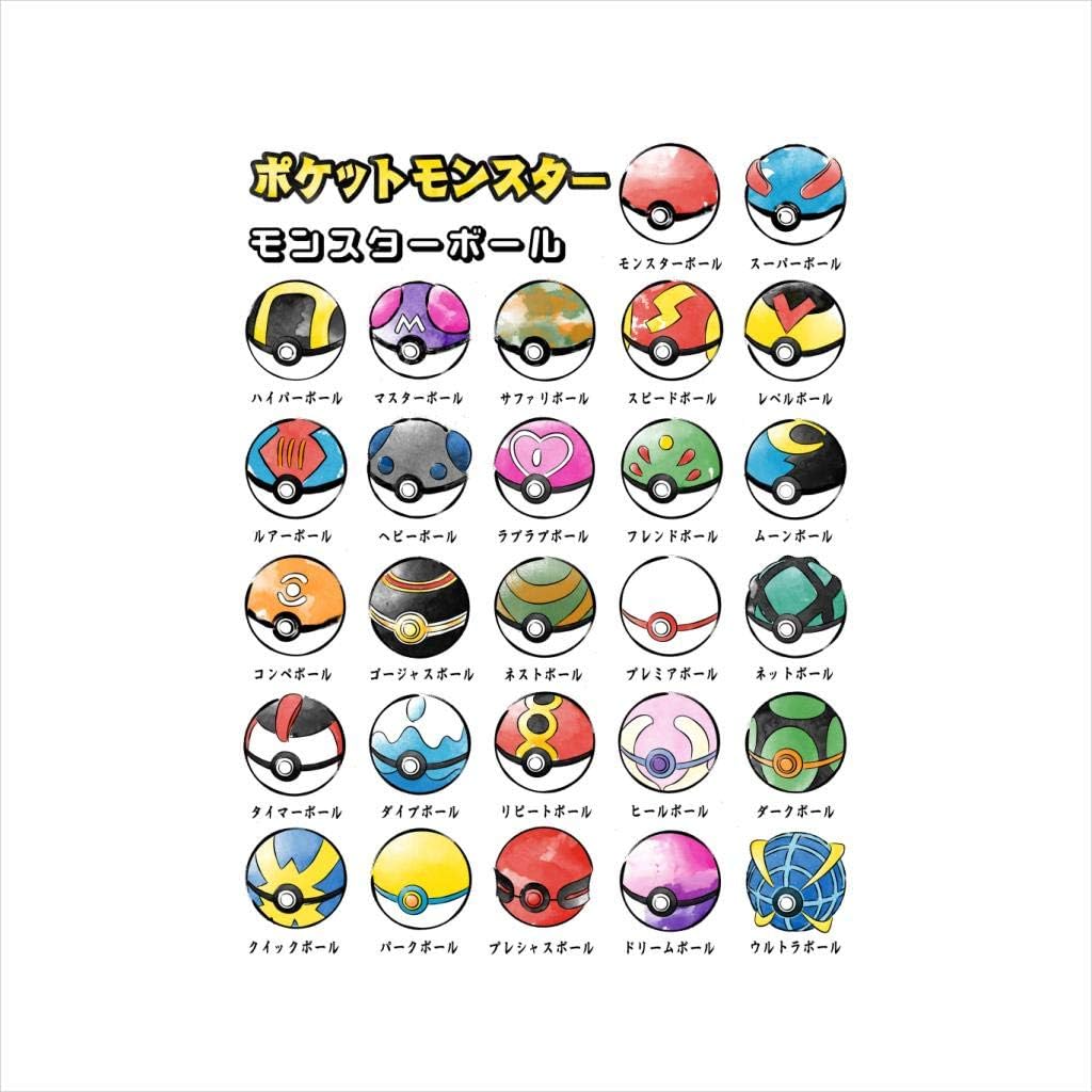 Cloud City 7 Types Of Pokeballs Kid S T Shirt Amazon De Bekleidung