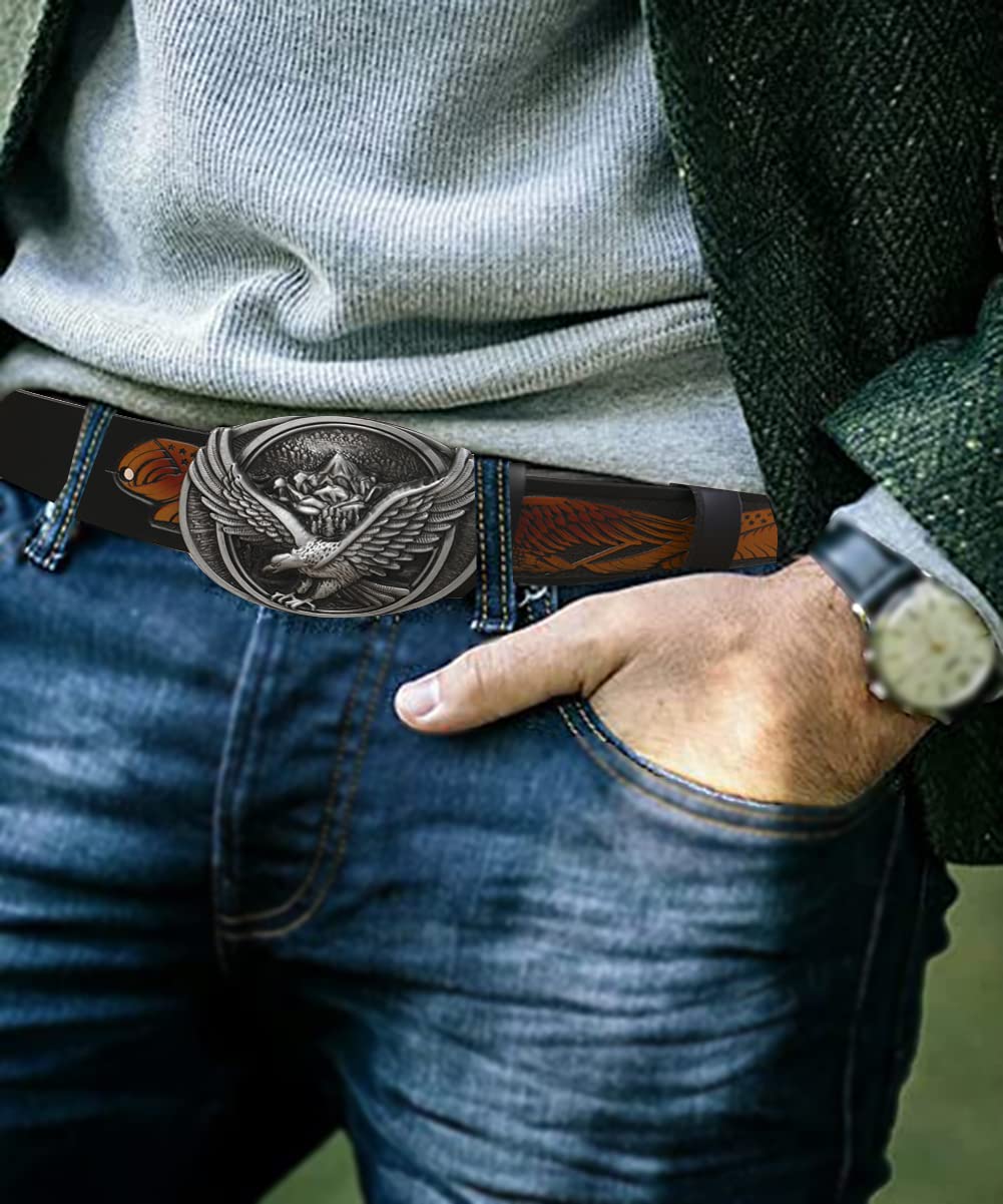 Gürtel, Herrengürtel, Herren Wendegürtel Leder Freizeitgürtel Mit Kratzfester Dornschließe/F/110Cm/43Inch